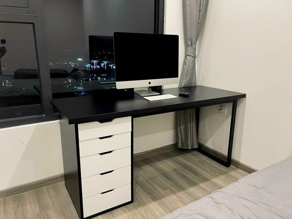 Bàn IKEA 1 tủ - bàn làm việc, học tập, gaming kèm tủ đa năng