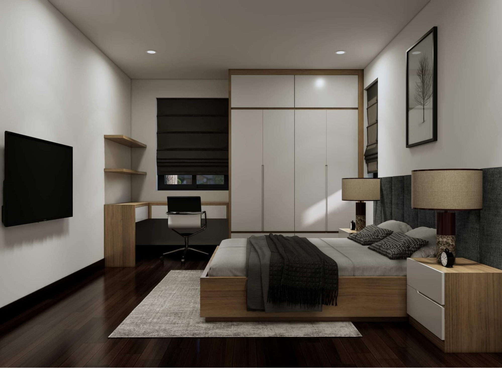 Ưu tiên vị trí đặt tủ sát tường, tránh chắn lối đi