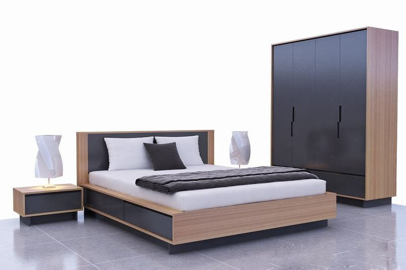 Giường gỗ MDF phủ melamine