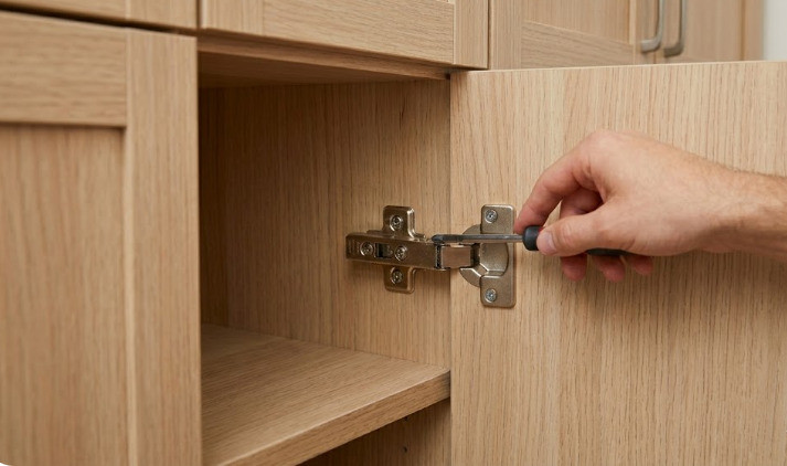 Siết chặt và điều chỉnh bản lề