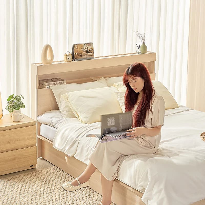 Giường queen mang lại sự thoải mái hơn hẳn so với giường đơn