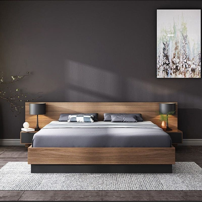 Giường Queen làm từ gỗ công nghiệp MDF