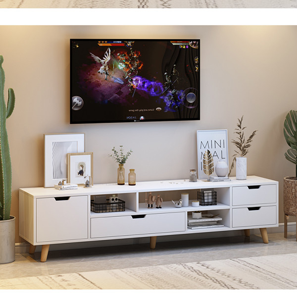  Kệ tivi 1m8 tone trắng toàn bộ
