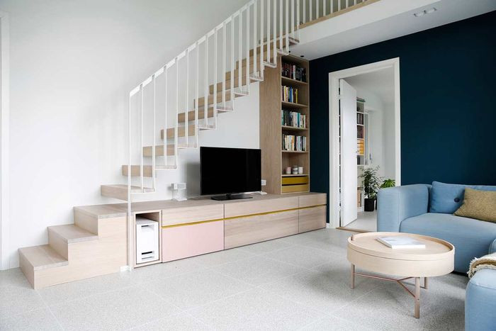  Kệ tivi kết hợp hệ tủ ngang giấu thiết bị