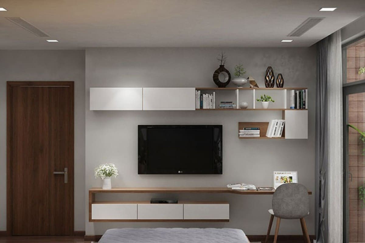Kệ treo tường kết hợp bàn làm việc gọn nhẹ