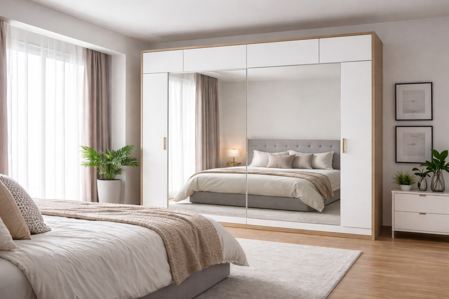 Không kê tủ quần áo đối diện trực tiếp giường ngủ