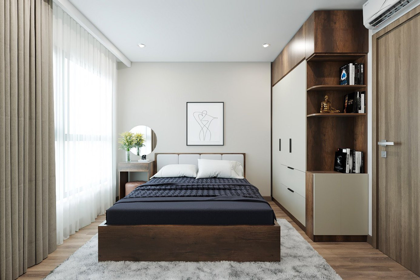 Vị trí kê tủ quần áo trong phòng ngủ