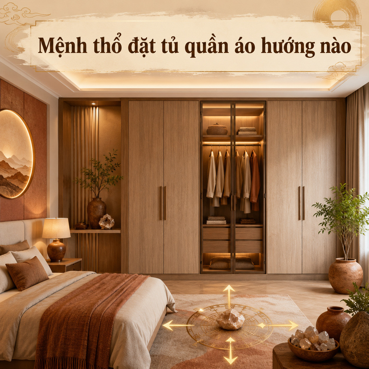 Mệnh thổ đặt tủ quần áo hướng nào là phù hợp?
