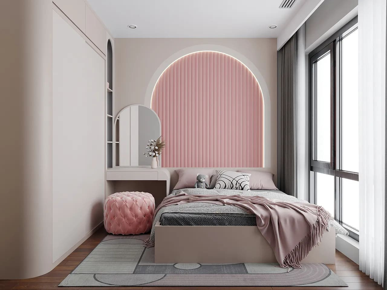 Màu sắc nội thất phòng ngủ bé gái từ 6 đến 10 tuổi