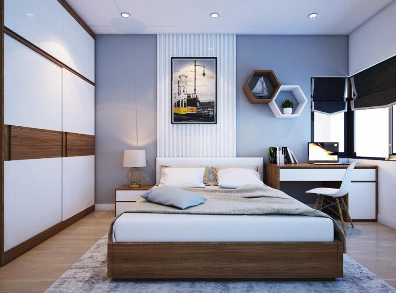 Bố trí giường ngủ trong phòng 15m2