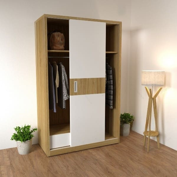 Tủ trượt 1m2 có hộc kéo 