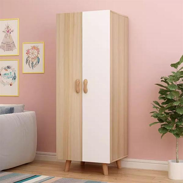  Tủ quần áo 2 cánh phối màu đối lập