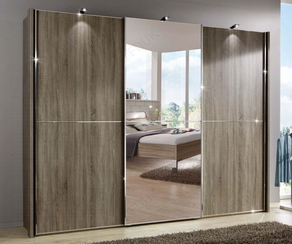 Tủ quần áo kéo ngang tích hợp gương