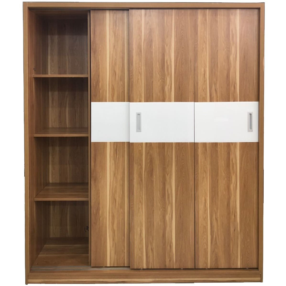 Tủ gỗ MDF vân gỗ sáng phối trắng