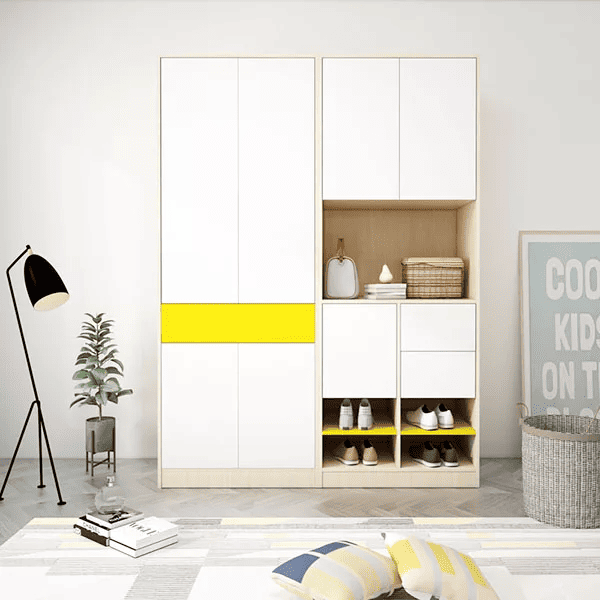 Tủ quần áo kết hợp tủ giày