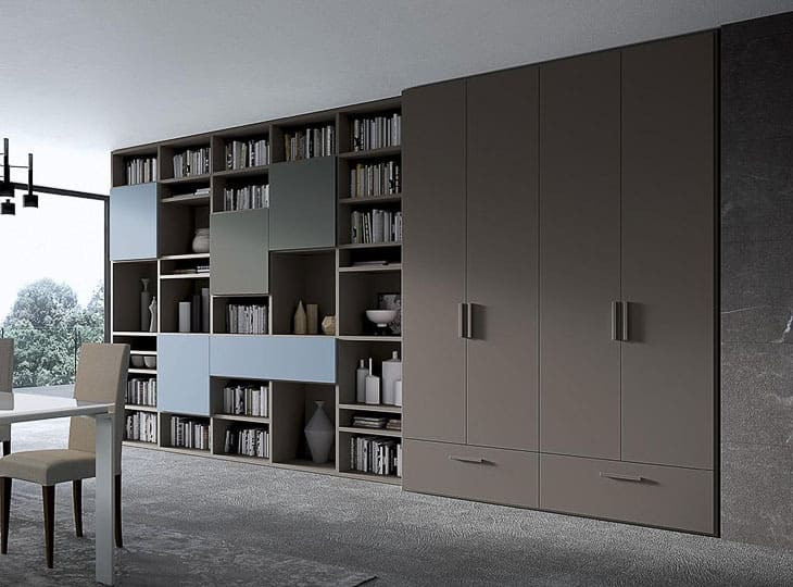 Kích thước tiêu chuẩn của tủ quần áo kết hợp tủ sách