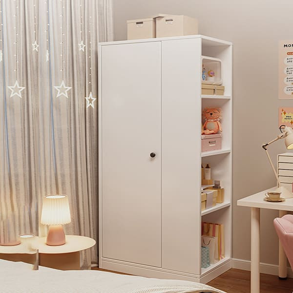 Tủ quần áo kết hợp tủ sách đứng cho phòng ngủ nhỏ