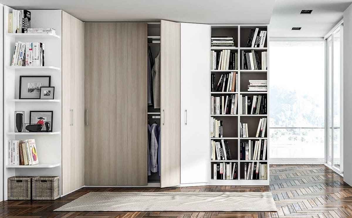 Gợi ý 50+ mẫu tủ quần áo kết hợp tủ sách đẹp, tiện nghi