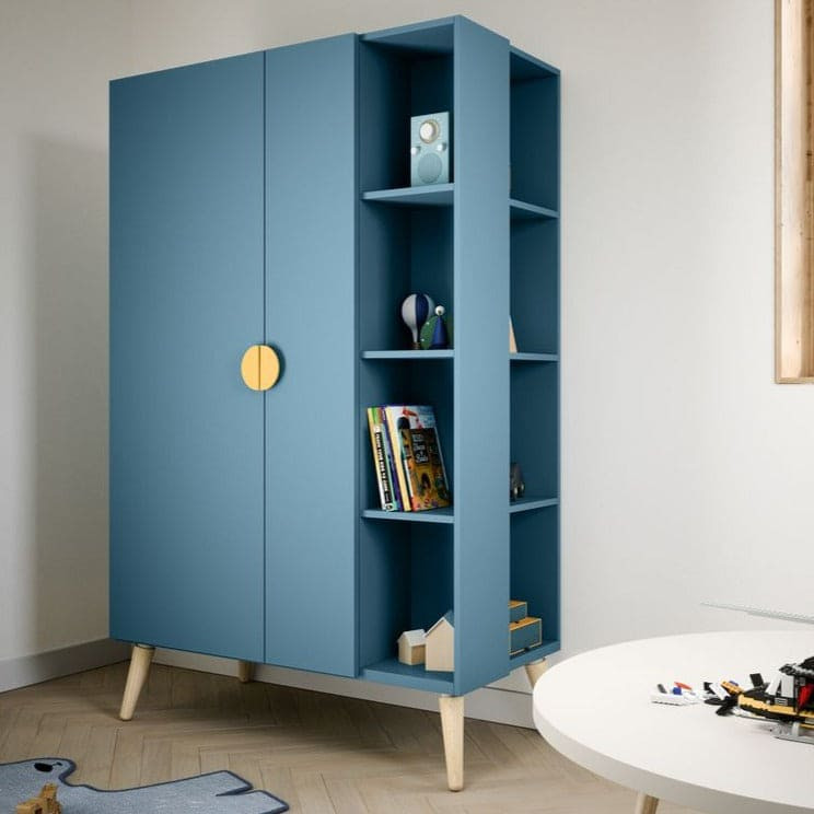 Tủ quần áo kết hợp tủ sách mini cho phòng trẻ em