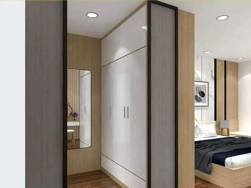 Tủ quần áo làm vách ngăn phòng ngủ