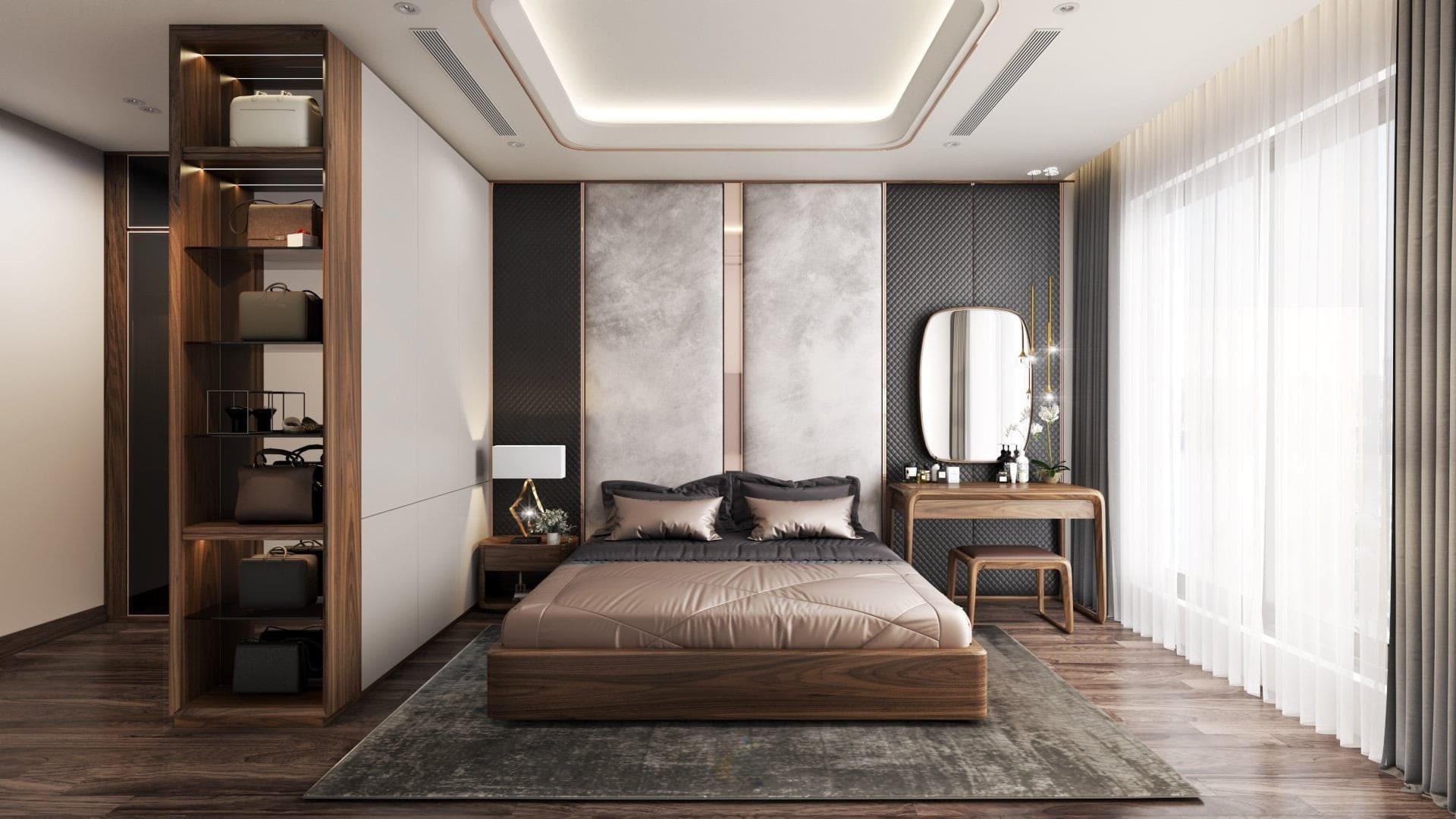 Có nên chọn tủ quần áo làm vách ngăn phòng ngủ không?