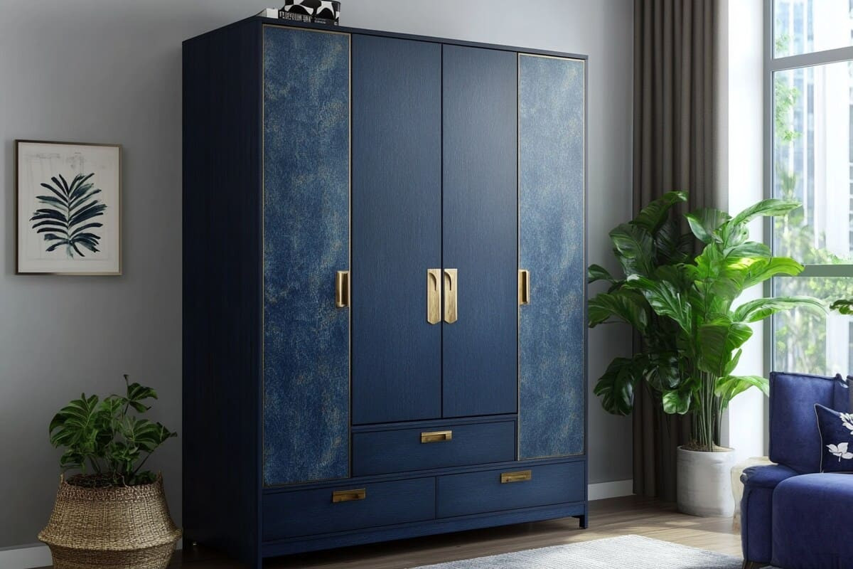 Tủ quần áo màu xanh navy đậm