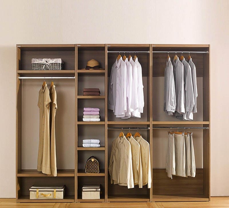Tủ quần áo mở cao cấp với hệ phụ kiện thông minh