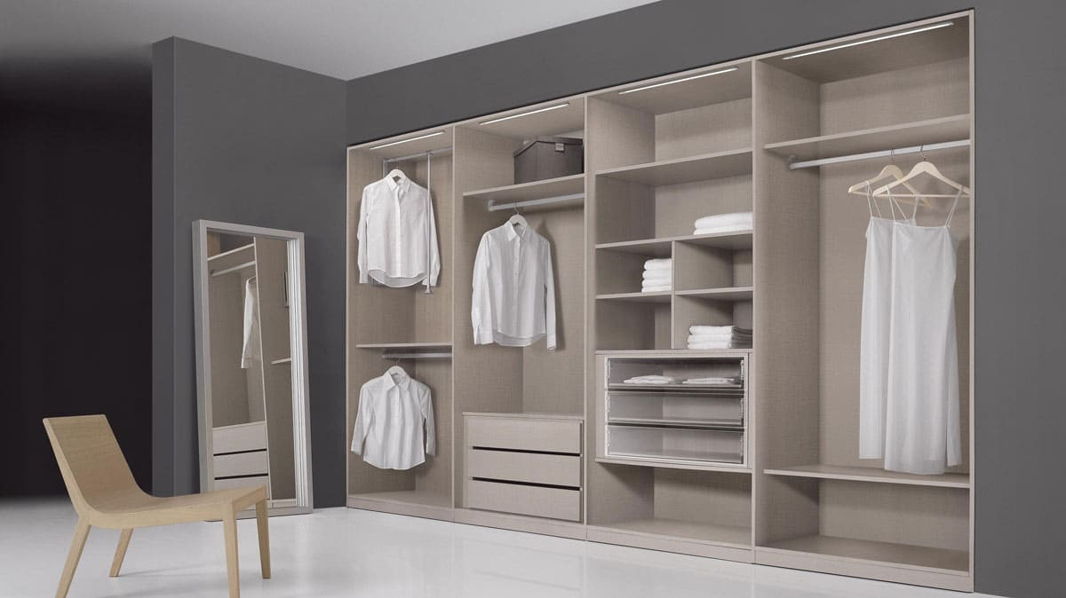 Tủ quần áo mở thiết kế tối giản hiện đại