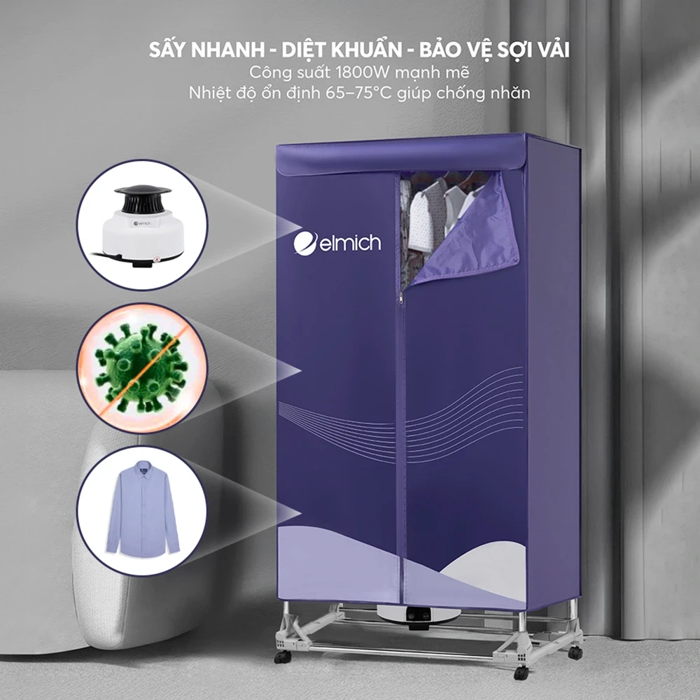 Tủ sấy quần áo Elmich có tốt không? So sánh với các thương hiệu khác 