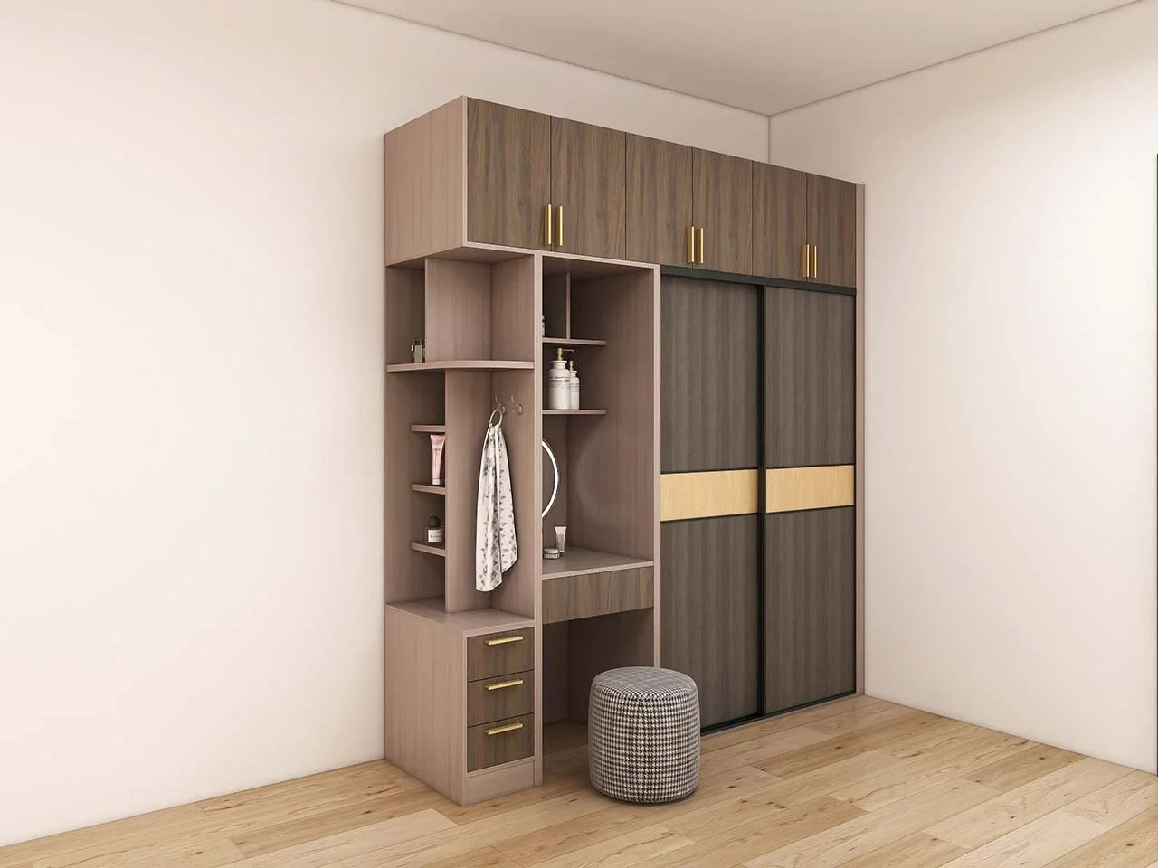 Mẫu tủ quần áo 2m cửa lùa 1
