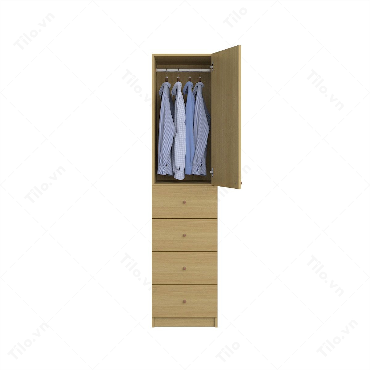 Tủ quần áo gỗ MDF màu vân gỗ