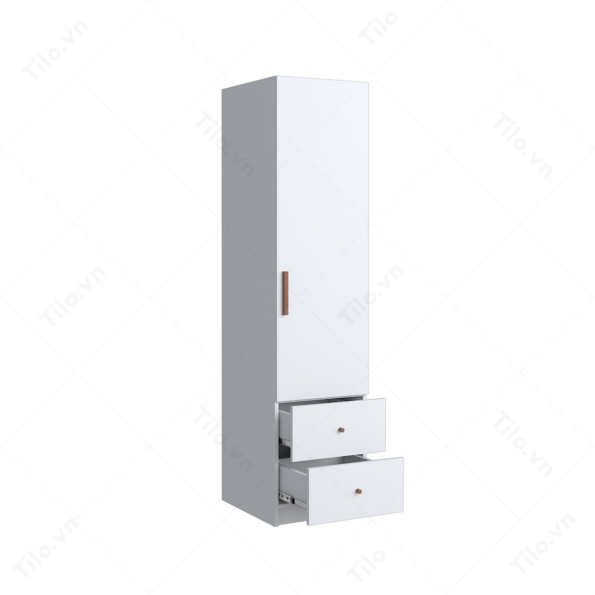 Tủ quần áo lắp ghép màu trắng