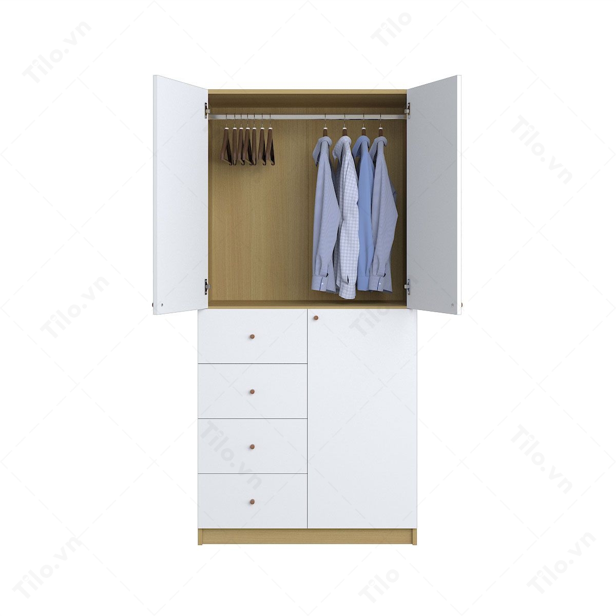 tủ quần áo 2 buồng đẹp