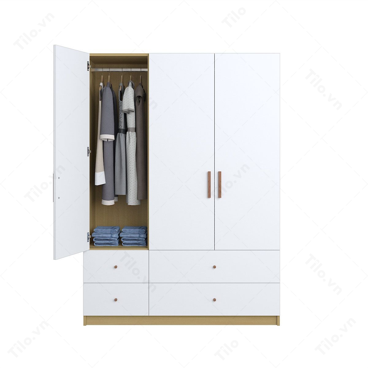 tủ áo 3 cánh đẹp nhẹ nhàng