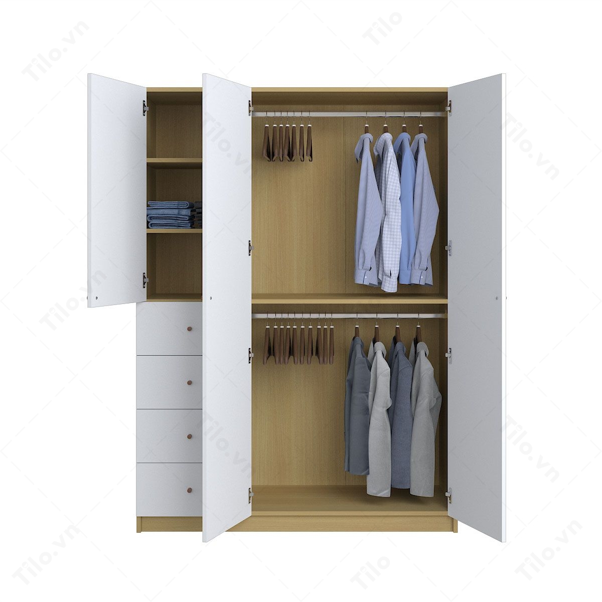 Tủ quần áo 3 cánh đẹp