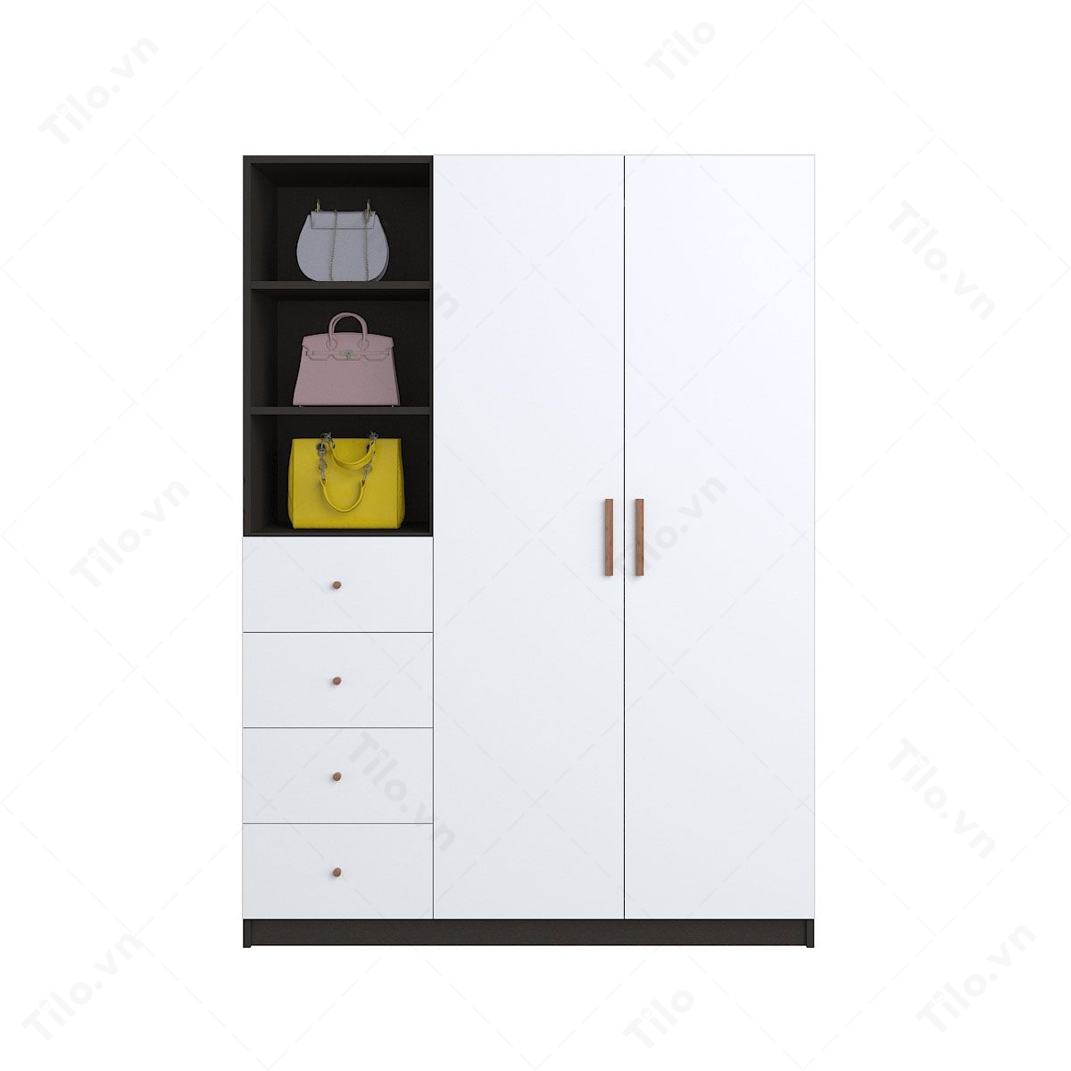 tủ quần áo 3 ngăn hiện đại