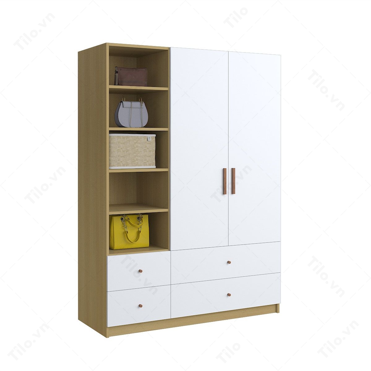 tủ quần áo gỗ công nghiệp 3 cánh