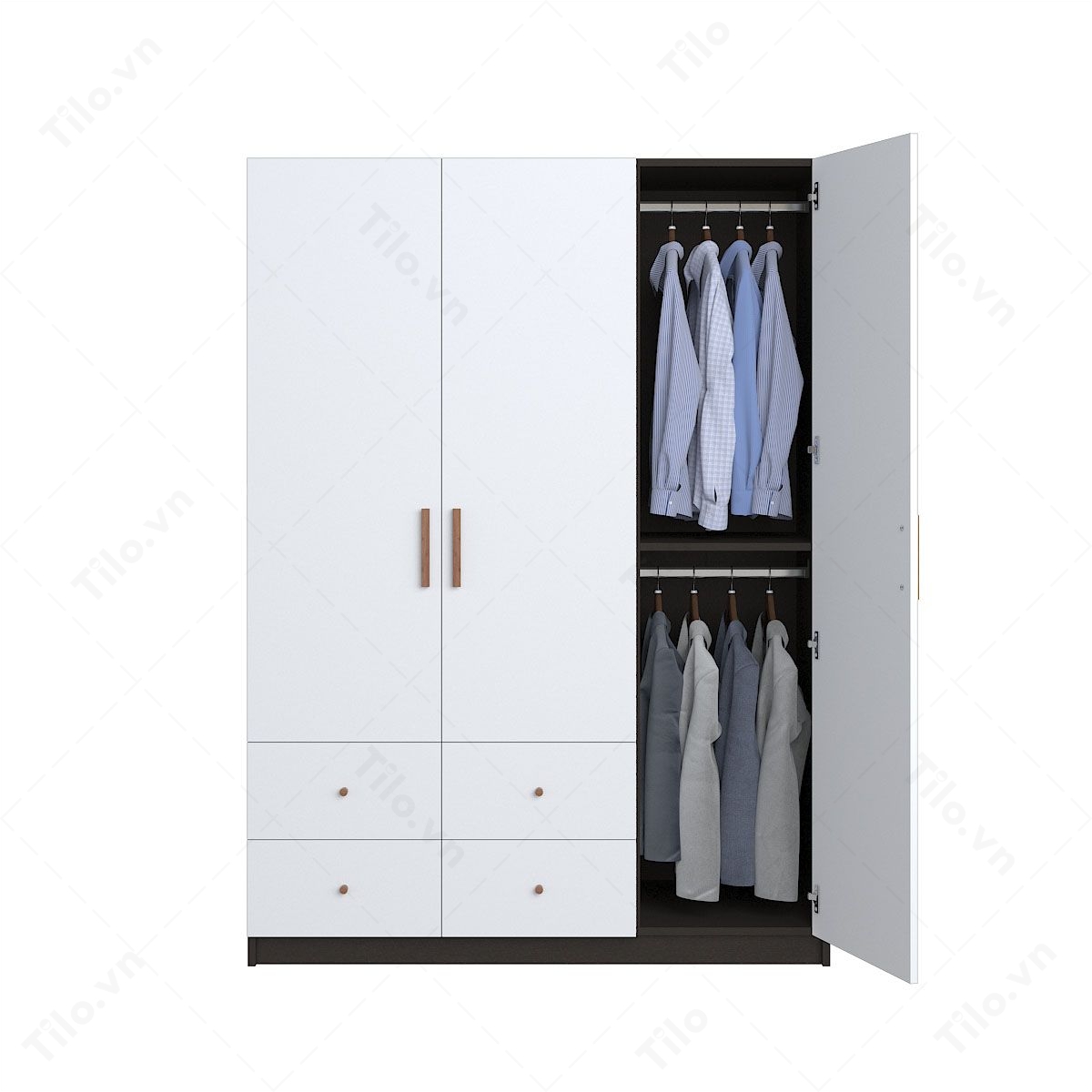 Tủ quần áo gỗ công nghiệp đẹp