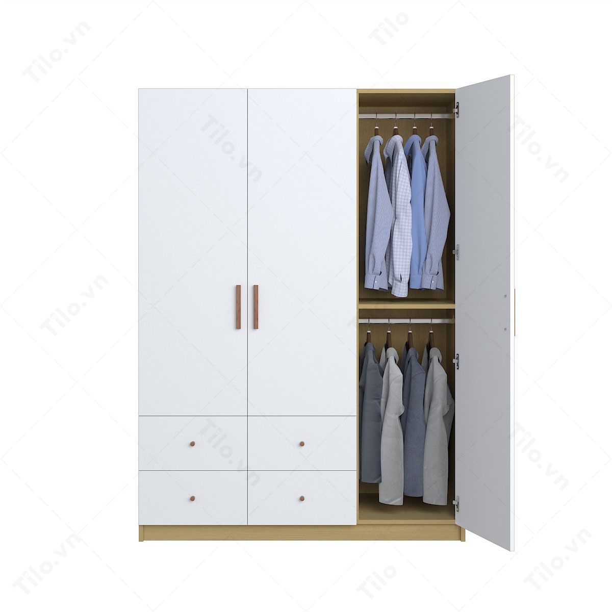 Tủ quần áo gỗ công nghiệp rẻ đẹp