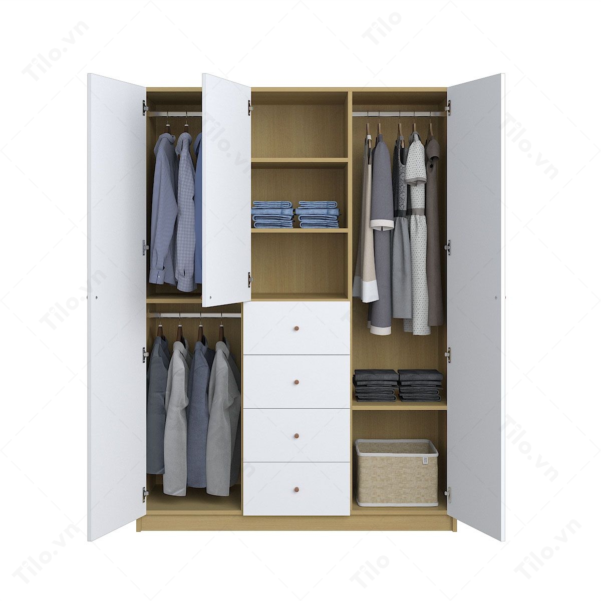 Tủ quần áo gỗ MDF đẹp