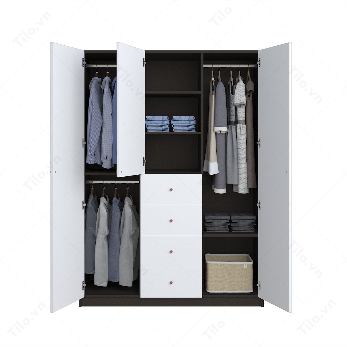 Tủ quần áo gỗ MDF hiện đại