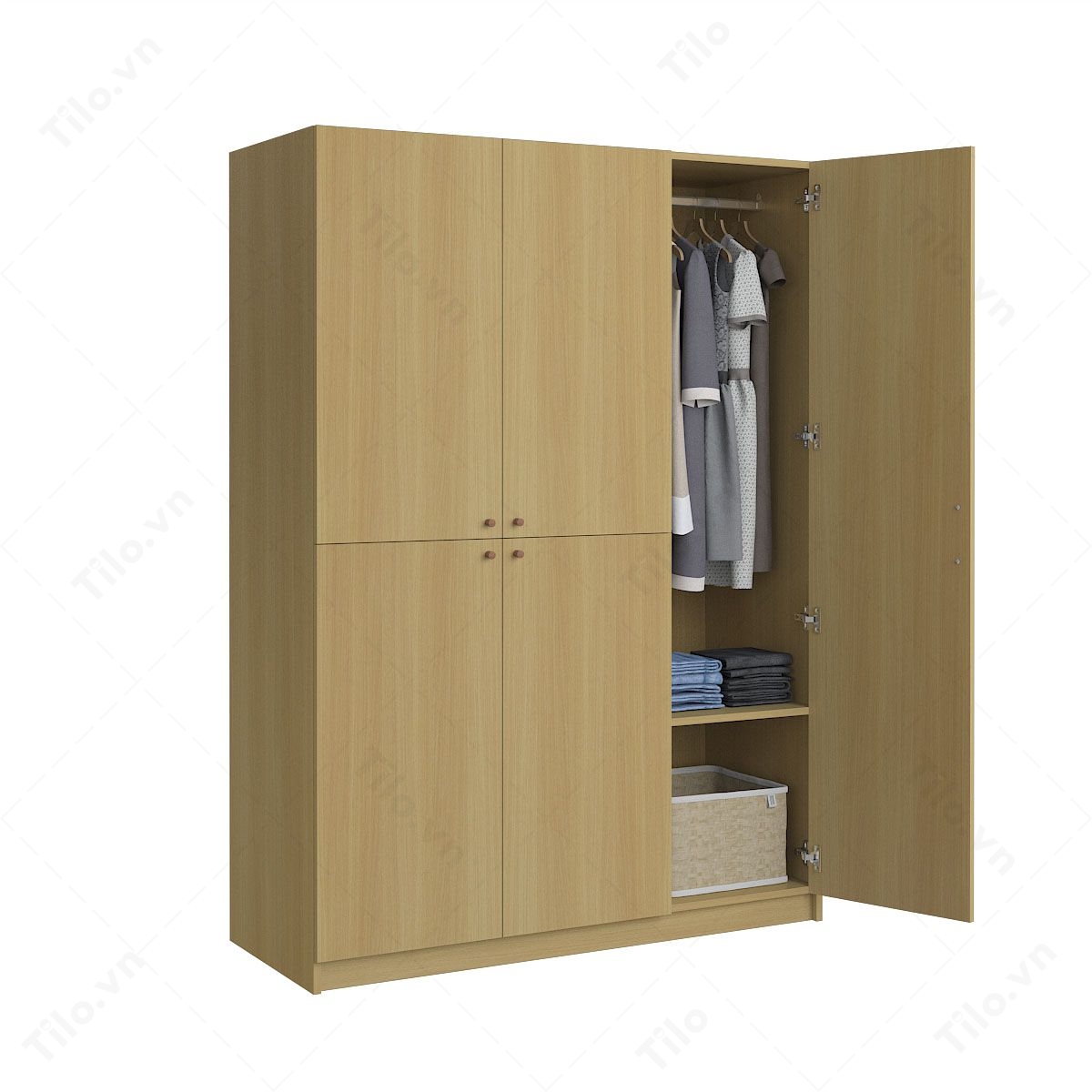 Tủ quần áo phòng ngủ màu gỗ sồi